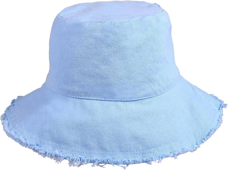 Boderier Sun Hats for Women Summer Casual Wide Brim Cotton Bucket Hat Beach Vacation Travel Accessories - Image 1